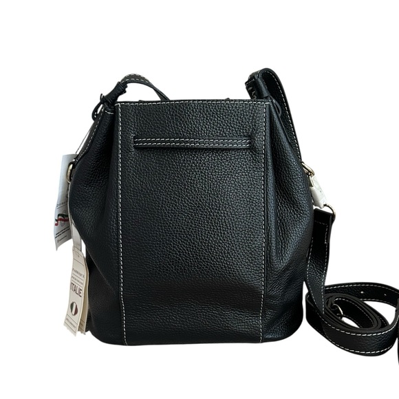 Divina Firenze Black Leather Bucket Bag - Picture 7 of 12